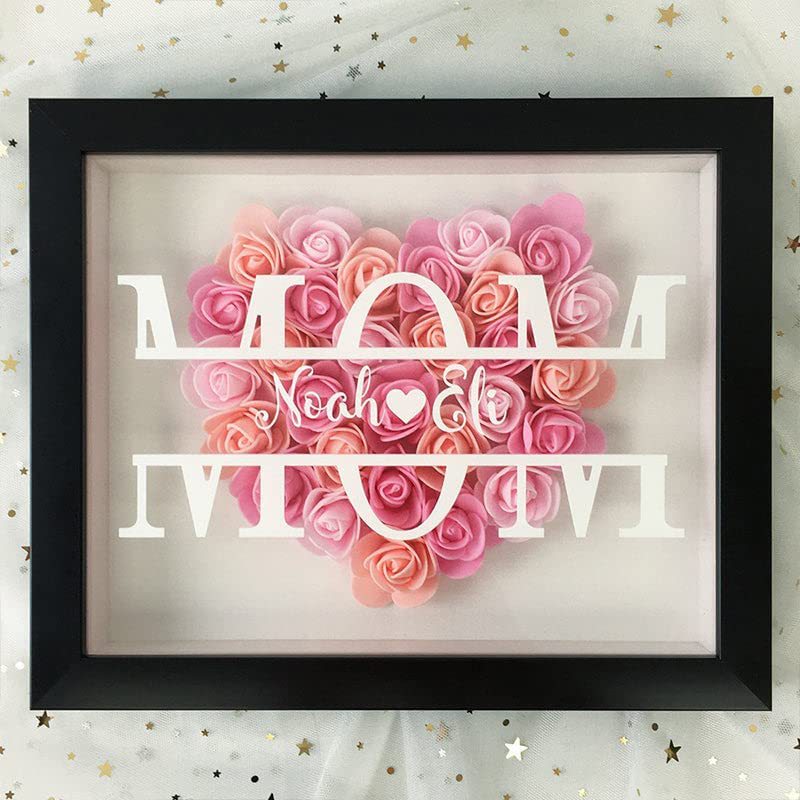 Mother's Day Flower Shadow Box With Name for Mother's Day