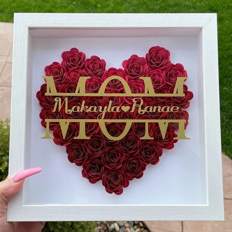 Mother's Day Flower Shadow Box With Name for Mother's Day