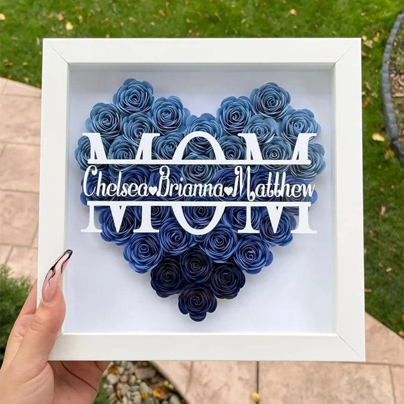 Mother's Day Flower Shadow Box With Name for Mother's Day