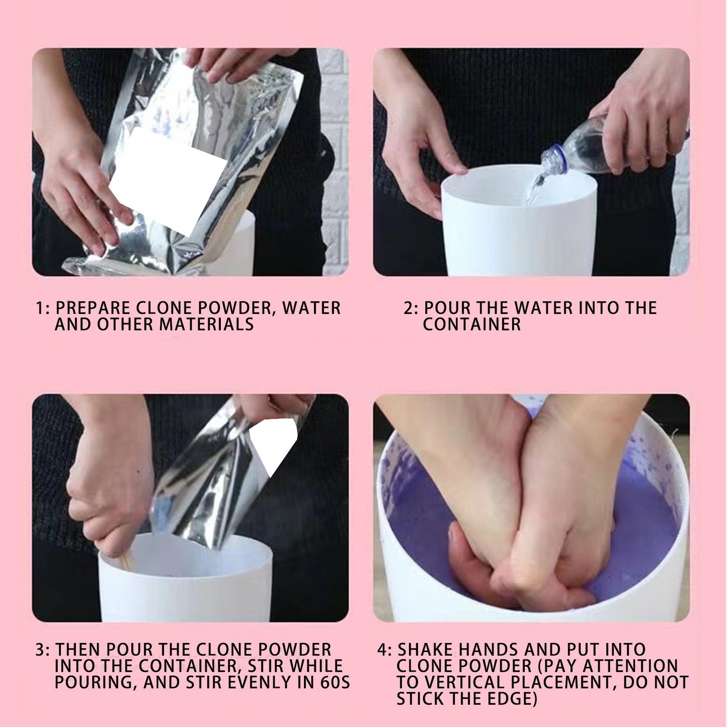 Mother's Day creative 3D Hand Mold Powder