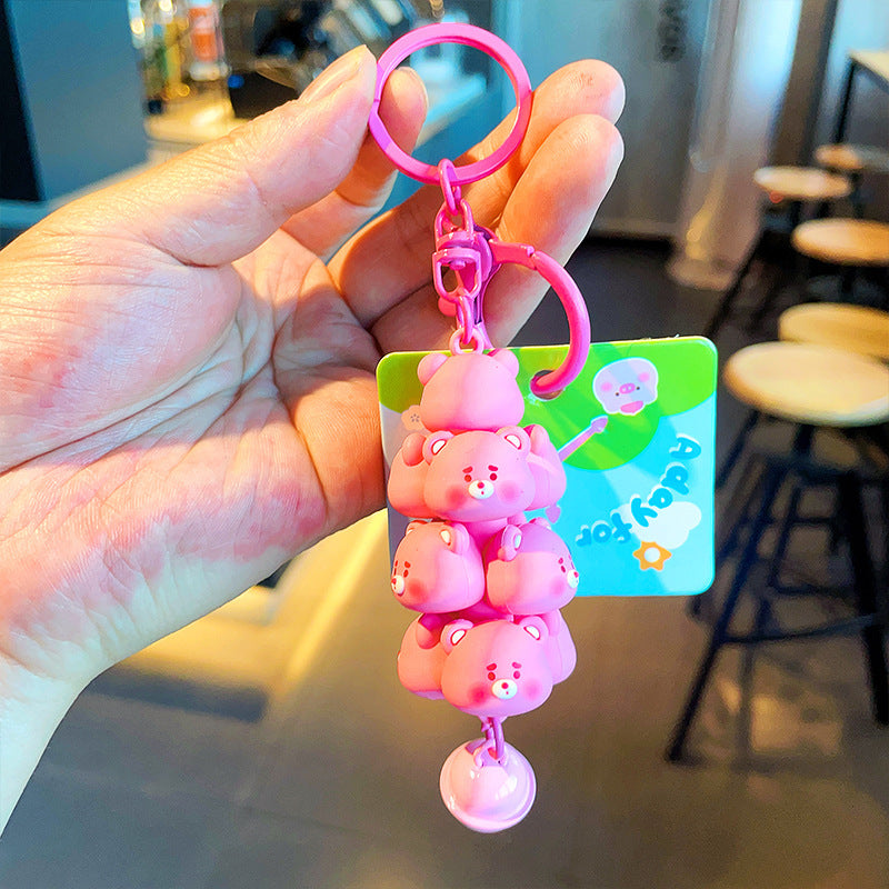 Cartoon Cute Sanrio Jenga Creative Car Keychain