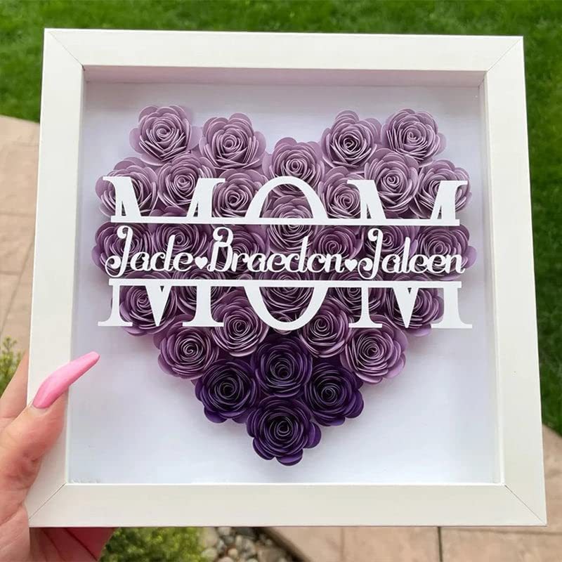 Mother's Day Flower Shadow Box With Name for Mother's Day