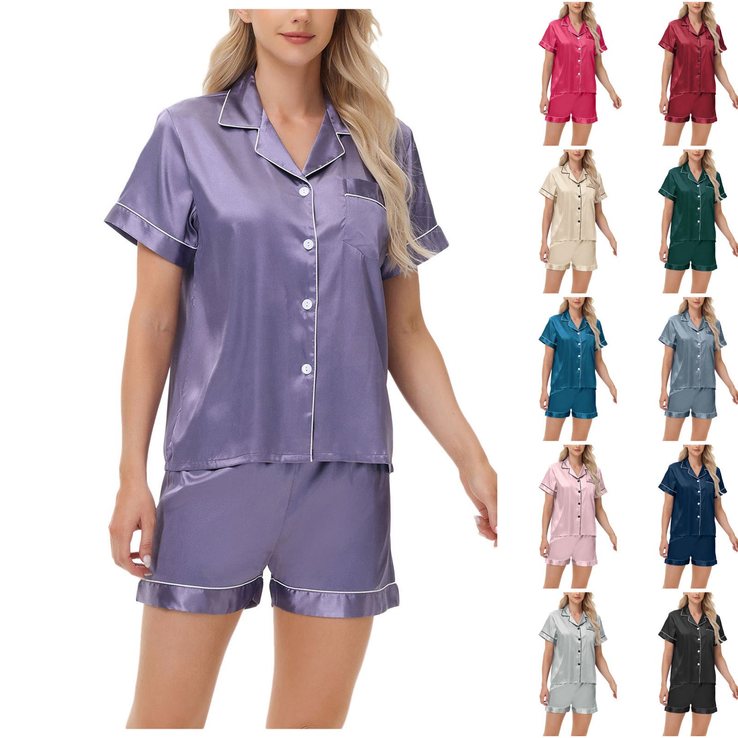 Satin Silk Pajama Set