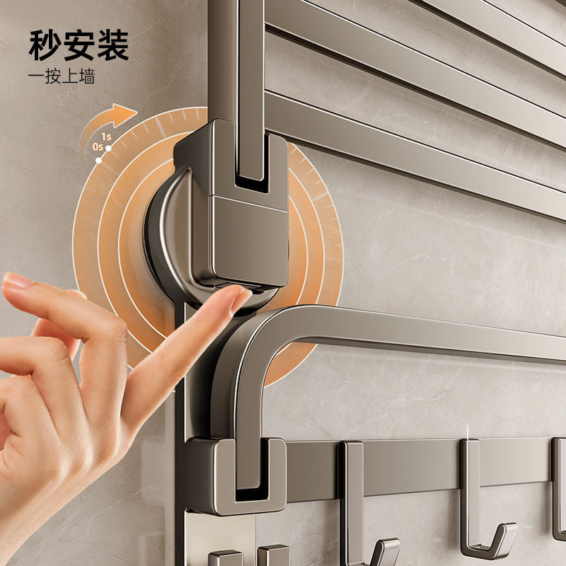 Bathroom wall mounted punch-free integrated rack