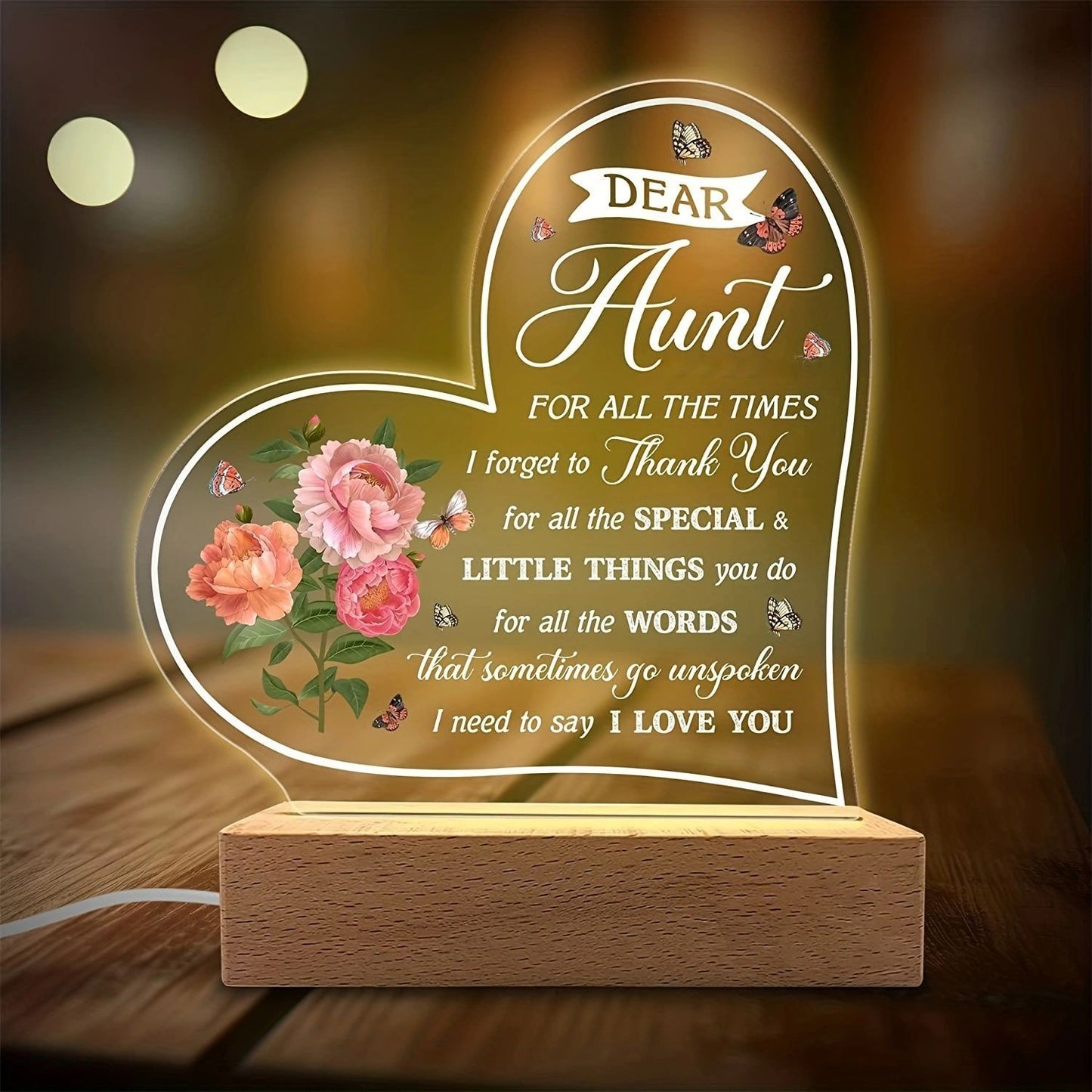 Mother's Day blessing acrylic painted 3D night light