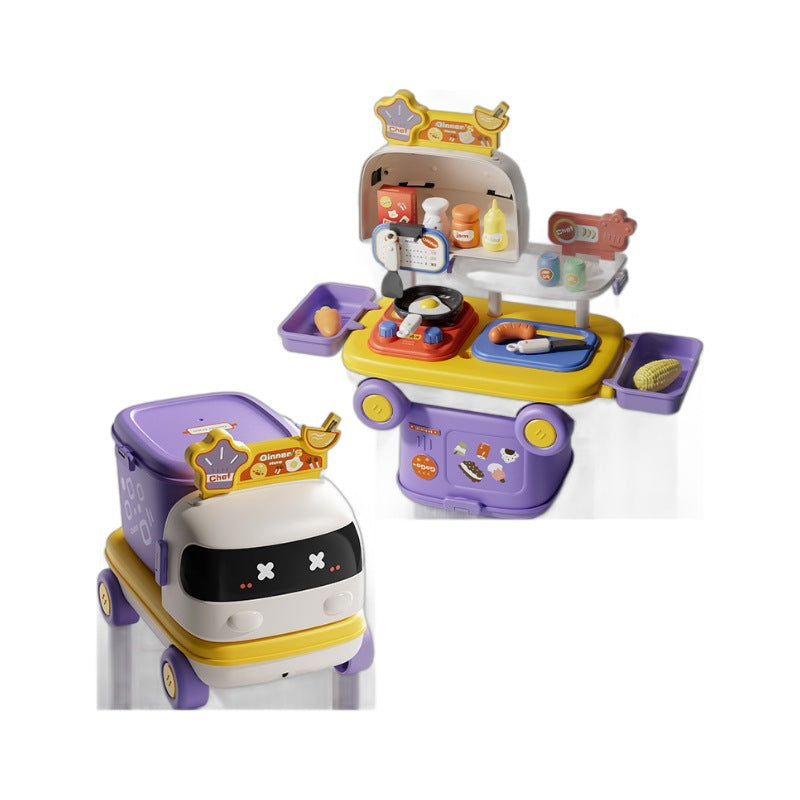 Cute car play house with storage box educational interactive children's toys