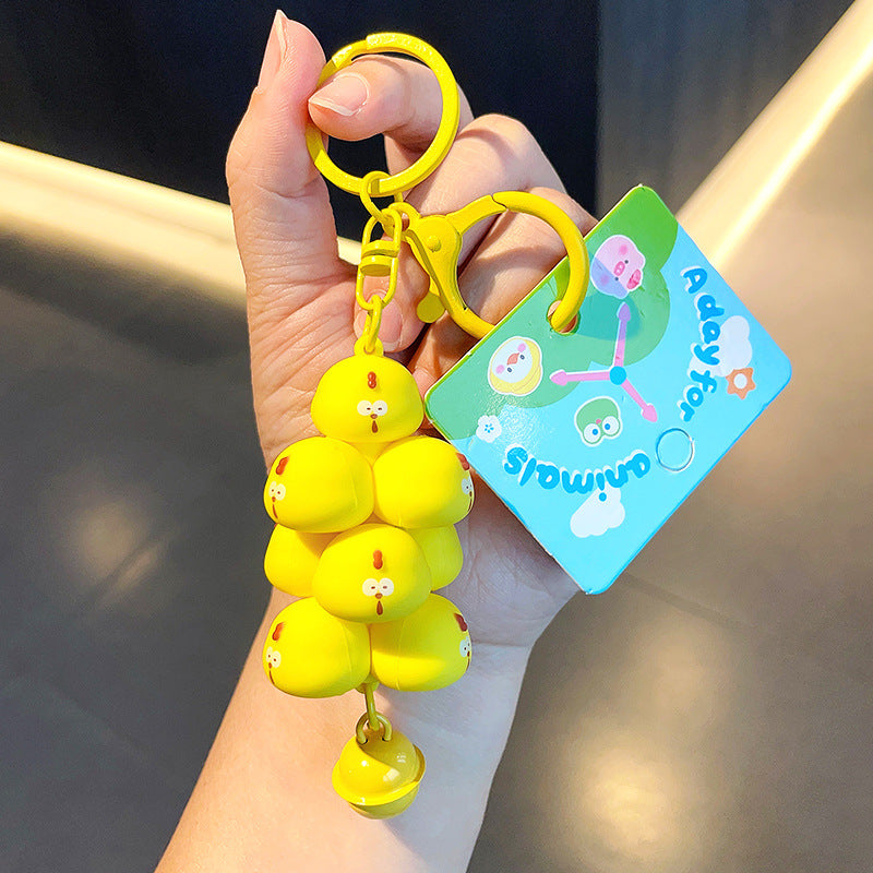 Cartoon Cute Sanrio Jenga Creative Car Keychain