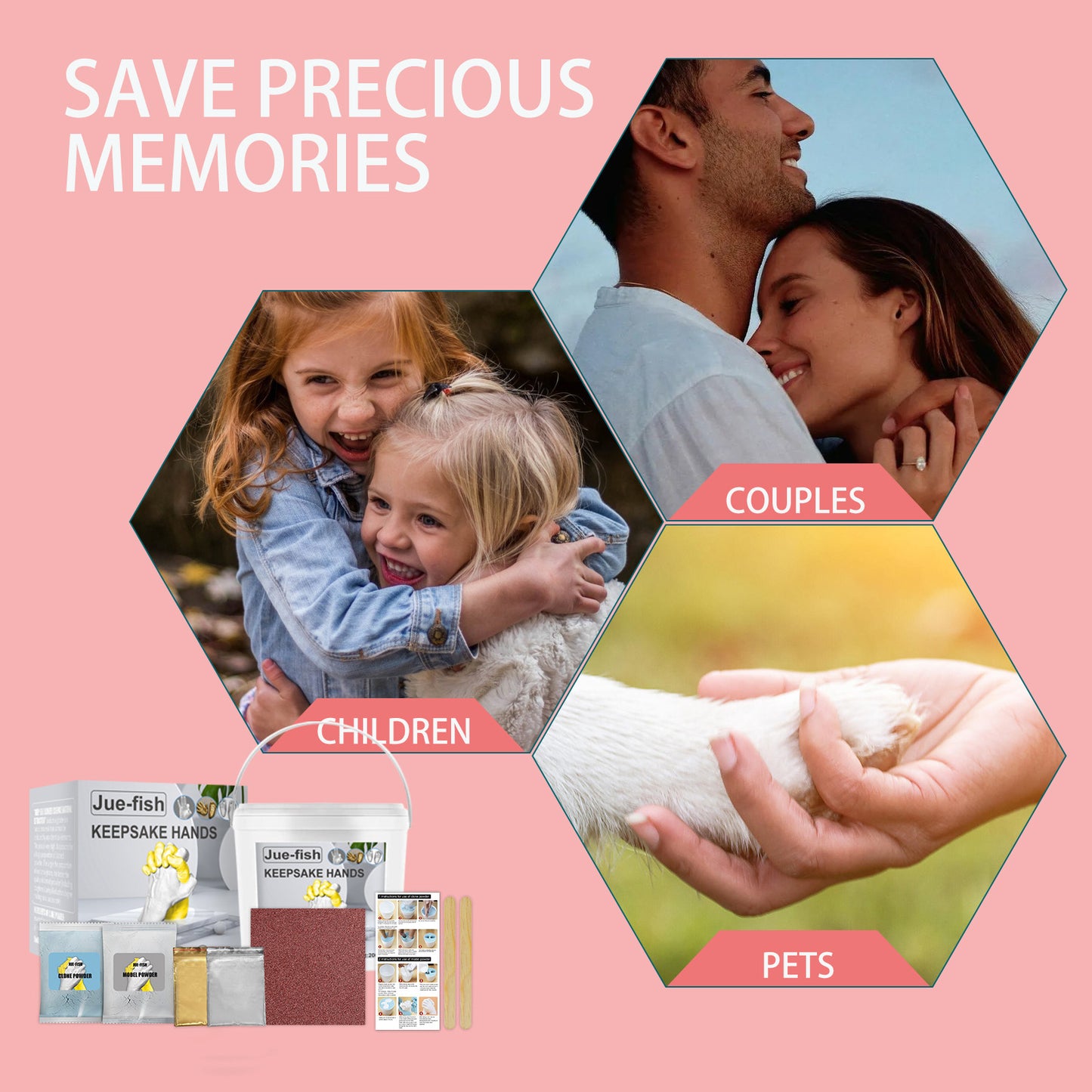 Mother's Day creative 3D Hand Mold Powder