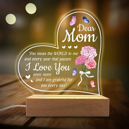 Mother's Day blessing acrylic painted 3D night light